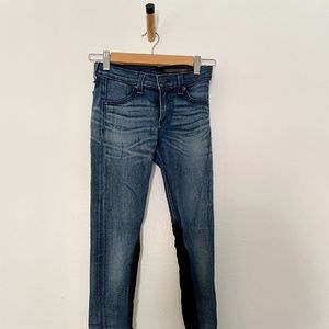 rag & bone Denim Jeans with Suede Detail